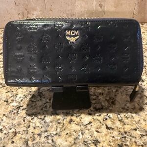 MCM Black Patent Leather Wallet